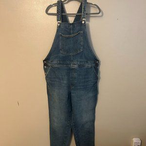 Women's Old Navy Slouchy Straight Denim Overalls Size 18